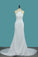 Chiffon Scoop Open Back Mermaid Wedding Dresses With Beading
