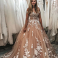 Ball Gown Long Tulle Off The Shoulder Tulle Quinceanera Dress With Appliques