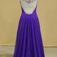 Prom Dresses A-Line Chiffon With Beads And Ruffles Regency