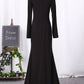 2024 Mermaid Mother Of The Bride Dresses V Neck Long Sleeves Spandex With Beading