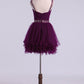 Homecoming Dresses Sweetheart Tulle With Ruffles And Beading Mini