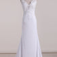2024 Sexy Open Back V Neck Spandex Wedding Dresses Mermaid With Applique And Beads
