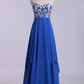 Prom Dresses Seetheart Princess With Embroidery Floor Length Chiffon