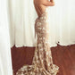Backless Lace Appliques Mermaid V-Neck Spaghetti Straps Prom Dresses
