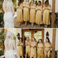 V Neck Spaghetti Straps High Low Bridesmaid Dresses Wedding Party Dresses