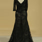 Lace V Neck Mother Of The Bride Dresses Mermaid With Beads And Ruffles