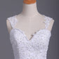 Wedding Dresses Straps Organza With Applique And Beads Mermaid