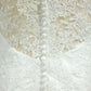 Mermaid Wedding Dresses V-Neck 3/4 Sleeves Court Train Tulle V-Back With Covered Button