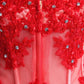 Strapless Prom Dresses With Applique & Beads Tulle Short/Mini