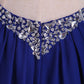 Prom Dresses Halter Open Back A Line Chiffon With Rhinestone Dark Royal Blue