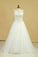 Plus Size A Line Straps Wedding Dresses Tulle With Beading Chapel Train