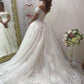 Gorgeous Ball Gown Off the Shoulder Sweetheart Open Back Tulle Lace Wedding Dresses JS205