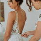 Elegant Mermaid Lace Appliques Straps V Neck Ivory Wedding Dresses, Beach Wedding Gowns SRS15515