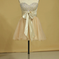 Plus Size Homecoming Dresses A Line Short/Mini Sweetheart With Beads And Bow Knot