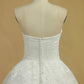 Plus Size Wedding Dresses A-Line Sweetheart Court Train Tulle Applique Covered Button