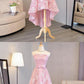 Nice Pink, High Low, Lace Dress Pink, High Low Raegan Dress, Lace Homecoming Dresses Dress, homecoming dress CD206