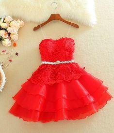 , Red , Cheap Homecoming Dresses Homecoming Gowns Clara CD6668