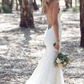 Sexy Spaghetti Straps Mermaid Lace Ivory Wedding Dresses V Neck Beach Wedding SRSPJBS8J69