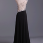 Prom Dresses A Line One Shoulder With Slit And Beading Sweep Train