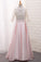 Scoop Mid-Length Sleeve Satin A Line Flower Girl Dresses With Applique Floor-Length
