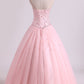 Sweetheart Ball Gown Quinceanera Dresses Tulle With Beads And Rhinestones