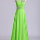 Prom Dresses A Line One Shoulder Chiffon With Beading&Sequins