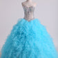 Beaded Bodice Sweetheart Balll Gown Quinceanera Dresses Floor Length
