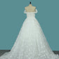Gorgeous Wedding Dresses A Line Tulle Off The Shoulder With Applique Floor Length