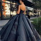 Spaghetti Straps Prom Dresses Satin A Line With Applique Floor Length