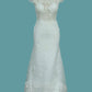 Scoop Tulle Mermaid Wedding Dresses With Applique Royal Train Detachable