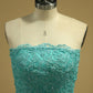 Mermaid Strapless With Applique And Sash Prom Dresses Satin