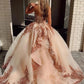 Rosewood Sequins Ball Gown Sweetheart Strapless Quinceanera Dresses with SJS15661
