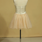 Plus Size Homecoming Dresses A Line Short/Mini Sweetheart With Beads And Bow Knot