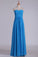 A Line Sweetheart Ruched Bodice Prom Dress Chiffon Floor Length