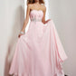 Applique Sleeveless A-Line/Princess Beading Sweetheart Long Chiffon Dresses