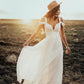 A-Line/Princess Ruffles Floor-Length Short Straps Sleeves V-neck Chiffon Wedding Dresses