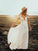 A-Line/Princess Ruffles Floor-Length Short Straps Sleeves V-neck Chiffon Wedding Dresses