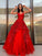 Sleeveless Tulle Straps A-Line/Princess Floor-Length Applique Dresses