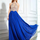 A-Line/Princess Floor-Length Sleeveless Scoop Crystal Chiffon Dresses