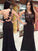 Scoop Sleeveless Lace Sheath/Column Floor-Length Chiffon Dresses