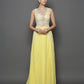 A-Line/Princess Scoop Lace Sleeveless Long Chiffon Dresses