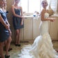 Court Sleeveless Trumpet/Mermaid Ruffles Train Sweetheart Satin Wedding Dresses