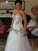 Sleeveless A-Line/Princess Sweetheart Rhinestone Tulle Floor-Length Wedding Dresses