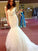 Train Long Trumpet/Mermaid Sleeves Tulle Court Beading V-neck Wedding Dresses