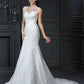 Lace Long Sleeveless Bateau Sheath/Column Satin Wedding Dresses