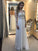 A-Line/Princess Sleeves Long Bateau Lace Floor-Length Chiffon Wedding Dresses