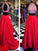 Beading A-Line/Princess Sleeveless Train Satin Sweep/Brush Halter Two Piece Dresses