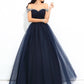 Long Off-the-Shoulder Sleeveless Beading Ball Gown Net Quinceanera Dresses