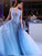 Gown Scoop Ball Sleeveless Train Sweep/Brush Applique Tulle Dresses