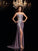 One-Shoulder Trumpet/Mermaid Sleeveless Rhinestone Long Chiffon Dresses